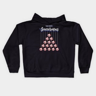 Merry Soccermas Kids Hoodie